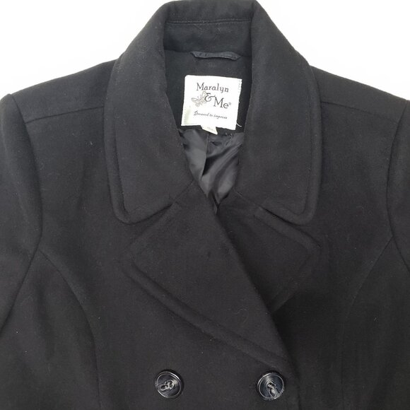 Maralyn & Me Women's Black Double-Breasted Peacoat Sz XL EXCELLENT CONDITION!!! - Picture 3 of 7